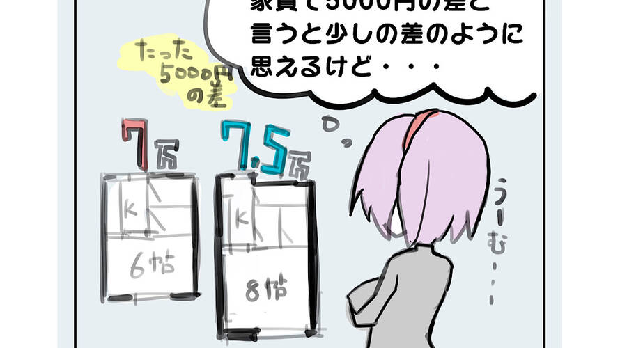 【2コマ】家賃の“ちょっとした”金額差の重み
